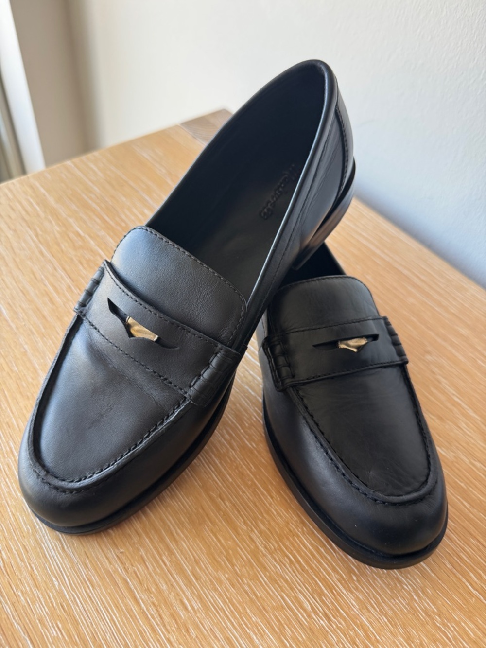 NWOB! MADEWELL Women’s The Grayson Penny Loafer True Black Leather Size 9.5